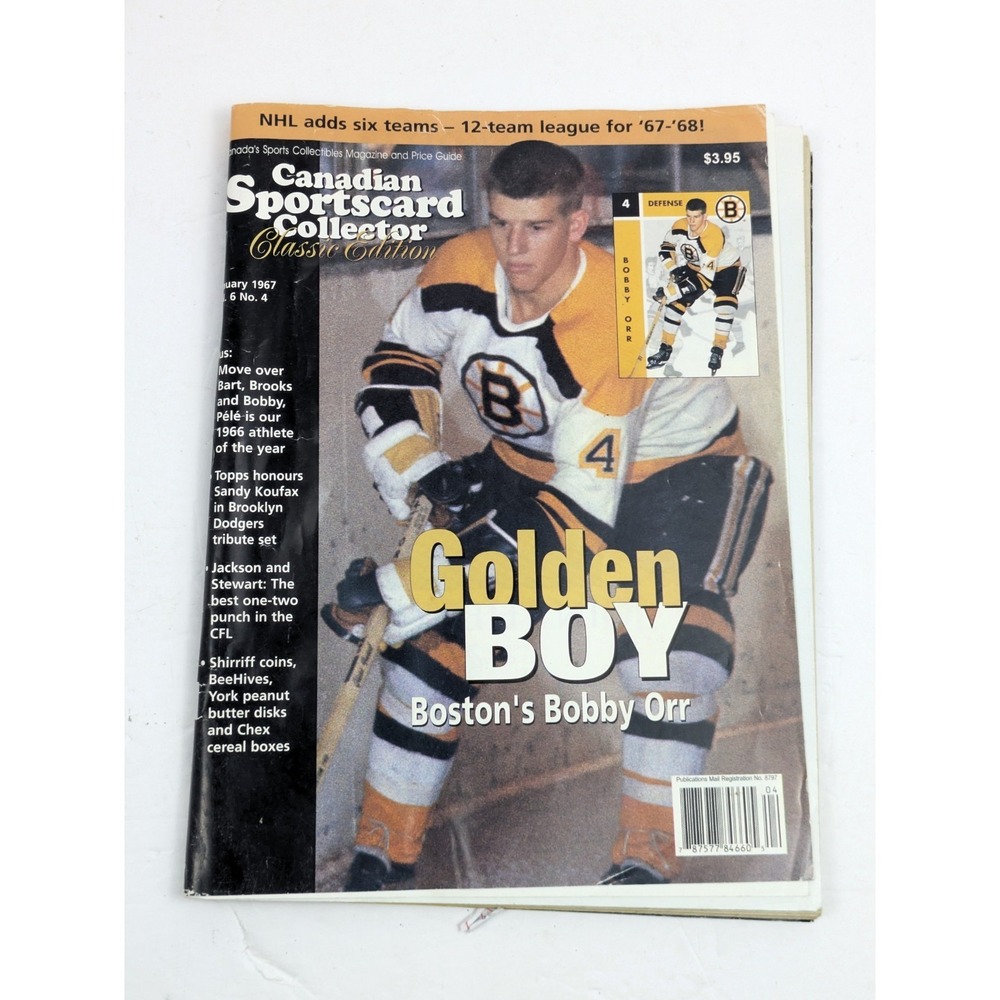 1967 Canadian Sportscard Collector Bobby Orr‎ Magazine Hockey Boston Bruin